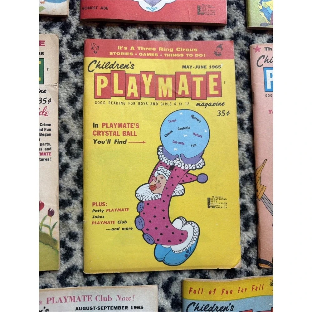 VTG Lot of 8 Children's‎ Playmate Magazines 1965 (no Nov,Dec) Puzzles Great Pics